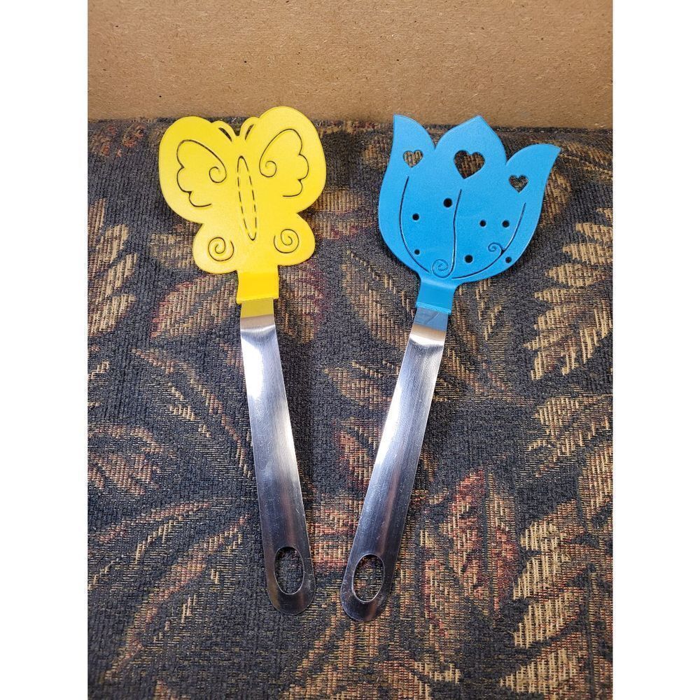 Set of 2- Butterfly and Tulip Turner Kitchen Utensils